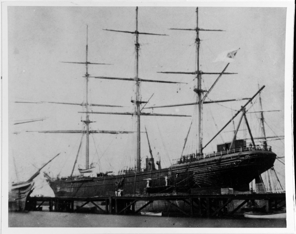 CSS Shenandoah (Australia, 1865; US Navy: http://www.history.navy.mil/our-collections/photography/numerical-list-of-images/nhhc-series/nh-series/NH-85000/NH-85964.html)