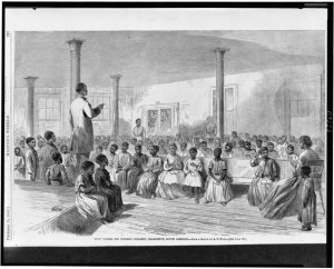 "Zion" school for colored children, Charleston, South Carolina / from a sketch by A.R. Waud. ( Illus. in: Harper's weekly, v. 10, 1866 Dec. 15, p. 797. )