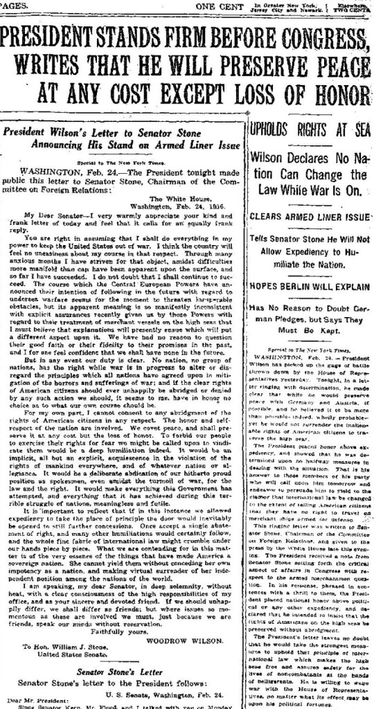 NY Times February 25, 1916
