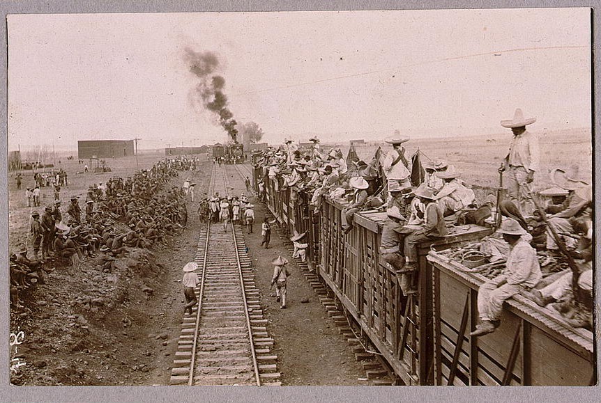 Carranza and U.S. troops use trains in search for Villa--Mexican-U.S. campaign after Villa, 1916 (LOC: https://www.loc.gov/item/96513069/)