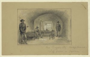 The casemate, Fortress Monroe, Jeff Davis in prison (1865; LOC: https://www.loc.gov/item/2004660790/)