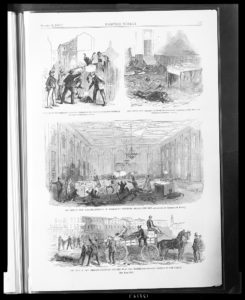 The riot in New Orleans (by Theodore R. Davis      Illus. in: Harper's weekly, v. 10, no. 504 (1866 August 25), p. 537; LOC: https://www.loc.gov/item/2008680259/)