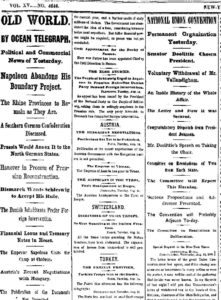 NY Times August 16, 1866
