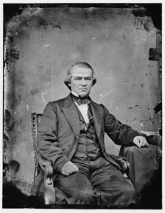 Hon. Andrew Johnson (between 1860 and 1875; LOC: https://www.loc.gov/item/brh2003000892/PP/)