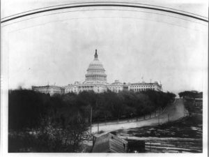 [Full view of U.S. Capitol from southwest (ca.1866; LOC: v)