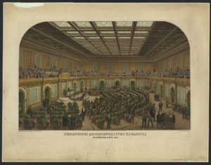 The House of Representatives, U.S. Capitol, Washington, D.C. / lith. by E. Sachse & Co. (Washington, D.C. : Published by Casimir Bohn, 1866.; LOC: https://www.loc.gov/item/98507527/)