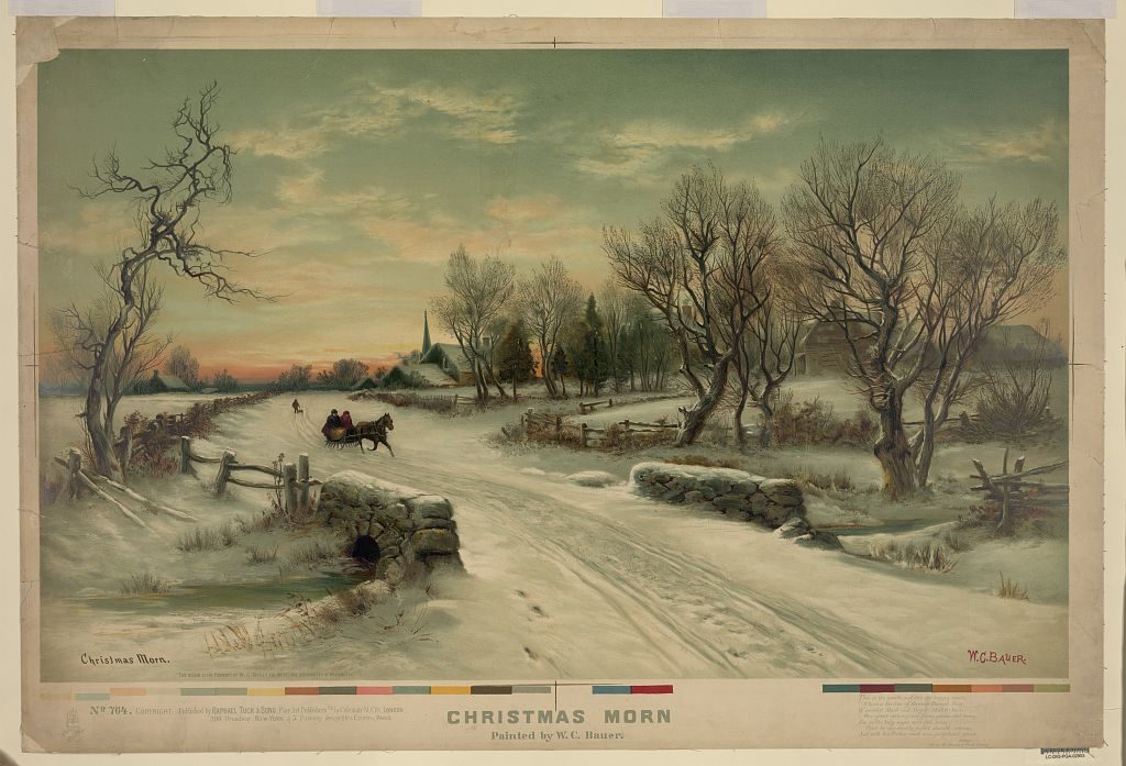 Christmas morn / painted by W.C. Bauer. (c1880s; LOC: https://www.loc.gov/item/92510292/)