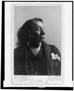 [Red Cloud, Oglala division of Lakota, Sioux, head-and-shoulders portrait, facing right wearing suit] / Trager and Kuhn, Chadron, Neb. (c1891; LOC: https://www.loc.gov/resource/cph.3c04561/)