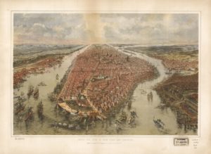 Bird's eye view of New York and environs. (John Bachmann 1865; LOC: https://www.loc.gov/item/75693052/)