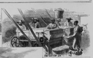 Cotton gin ( Illus. in: Harper's weekly, 1867 Feb. 2, pp. 72-73. ; LOC: https://www.loc.gov/item/96513748/)