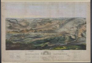 Gettysburg battlefield / Jno. B. Bachelder, del. ; Endicott & Co. lith, N.Y. (LOC: https://www.loc.gov/item/93517377/)