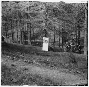 Richmond, Va. Grave of Gen. J. E. B. Stuart in Hollywood Cemetery, with temporary marker (1865; LOC: https://www.loc.gov/item/cwp2003000701/PP/)