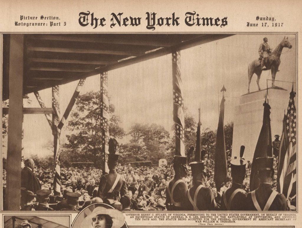 Gettysburg June 8, 1917 (New York Times June 17, 1917; LOC: https://www.loc.gov/resource/sn78004456/1917-06-17/ed-1/?q=new%20york%20times%20june%201917&st=gallery)