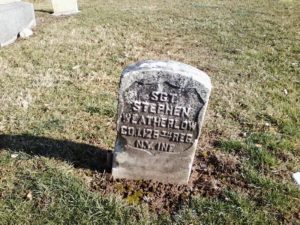 Stephen Weatherlow, Restvale cemetery, Seneca Falls, New York, February 7, 2016