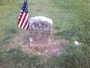 Stephen Weatherlow gravesite, Restvale Cemetery, Seneca Falls, New York, July 2, 2017