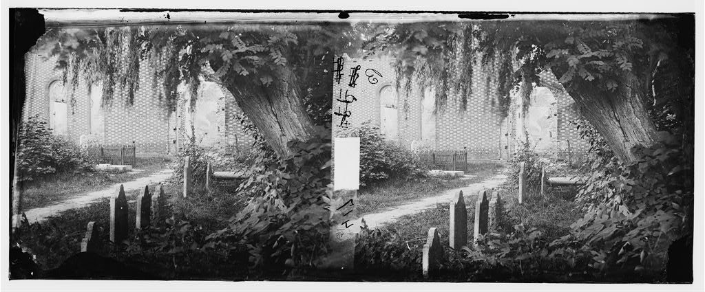 (Churchyard with graves) (between 1862 and 1869; LOC: https://www.loc.gov/item/cwp2003005862/PP/)