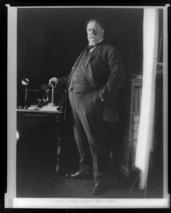 [William H. Taft, full-length portrait, standing, facing left, with hand on telephone] (c1908.; LOC: https://www.loc.gov/item/96521946/)