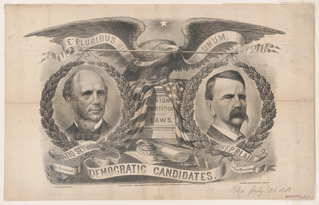 Democratic candidate / Gray. ([New York] : Lith. & published by Matier & Kent, 35 Maiden Lane, N.Y., c1868.; LOC: https://www.loc.gov/item/2003689253/)
