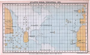 Atlantic_Ocean,_Toscanelli,_1474 (By Bartholomew, J. G. - A literary and historical atlas of America, by Bartholomew, J. G. [1], Public Domain, https://commons.wikimedia.org/w/index.php?curid=8304706; https://en.wikipedia.org/wiki/Christopher_Columbus#/media/File:Atlantic_Ocean,_Toscanelli,_1474.jpg)