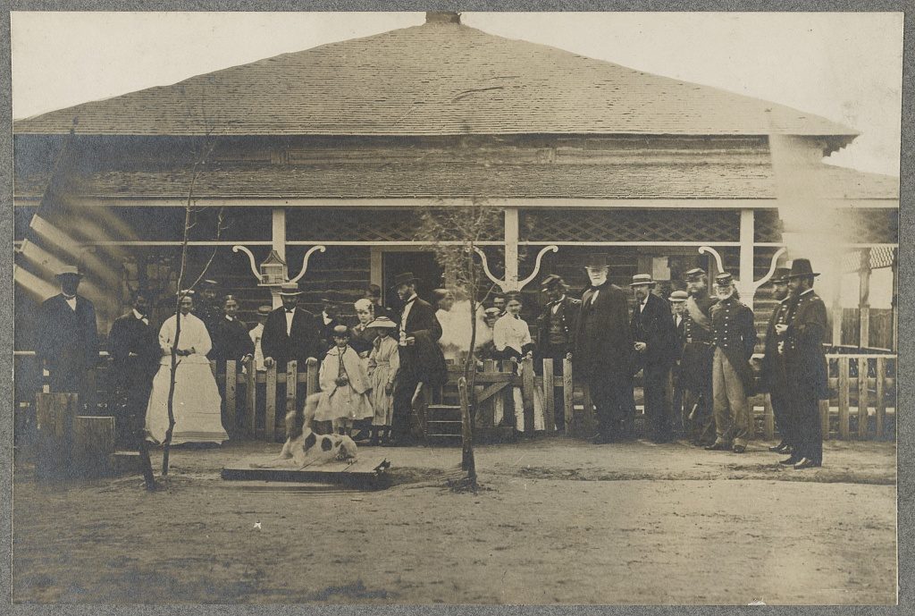 Generals Grant, Sherman, Sheridan, Hooker, Harney, Dodge, Gibbon, and Potter at Fort Sanders (1868; https://www.loc.gov/item/2013647598/)