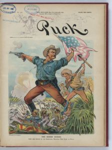 The rough riders / Keppler. ( Illus. from Puck, v. 43, no. 1116, (1898 July 27), cover.)