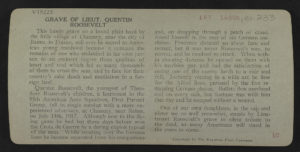 Grave of Lieut. Quentin Roosevelt, buried by Germans where he fell (Meadville, Pa. ; New York, N.Y. ; Chicago, Ill. ; London, England : Keystone View Company, [photographed between 1914 and 1918, published 1923] LOC: https://www.loc.gov/item/2016646022/)