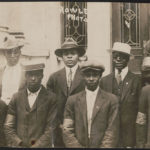 [Unidentified African American recruits for the 15th New York National Guard Regiment heading to Camp Upton, New York] (between 1917 and 1918; LOC: https://www.loc.gov/item/2017648706/)