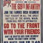 Enlist to-day in the 69th infantry Join the famous Irish regiment [...] Go to the front with your friends [...] (N[ew] Y[ork] : Empire City Job Print, [1917] ; LOC: https://www.loc.gov/item/2001698253/)